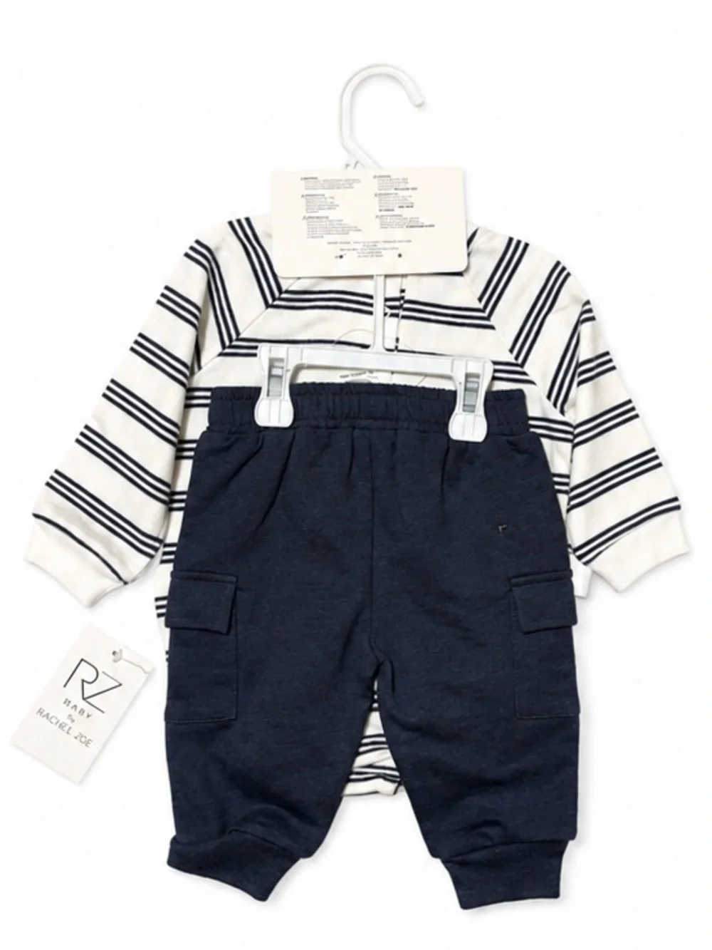 NEW - Rachel Zoe Baby Boy 4-Piece Outfit Set – Navy & White – 3–6 Months